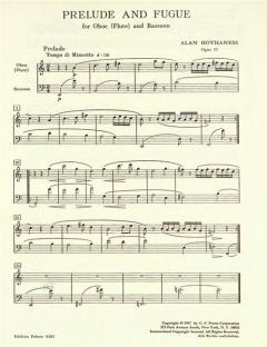 Präludium und Fuge op. 13 von Alan Hovhaness für Oboe (Flöte) und Fagott (Stimmensatz) im Alle Noten Shop kaufen