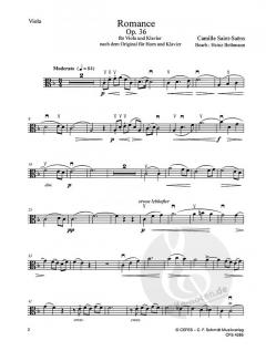 Romanze op. 36 von Camille Saint-Saëns für Viola und Klavier im Alle Noten Shop kaufen
