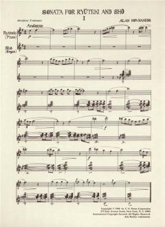 Sonate für Ryuteki und Sho op. 121 von Alan Hovhaness für Flöte und Orgel im Alle Noten Shop kaufen