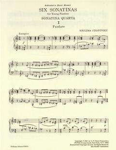 6 Sonatinen für junge Pianisten Band 2 von Soulima Strawinsky 