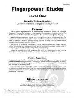 Fingerpower Etudes Level 1 von Wesley Schaum 