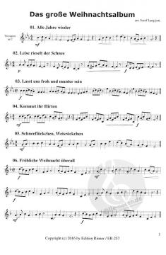 Das große Weihnachtsalbum für Trompete in B/C mit Klavierbegleitung im Alle Noten Shop kaufen