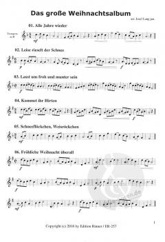 Das große Weihnachtsalbum für Trompete in B/C mit Klavierbegleitung im Alle Noten Shop kaufen