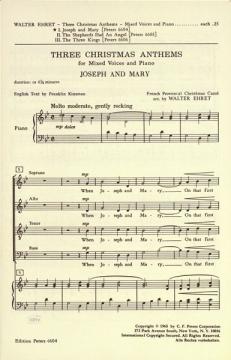3 Christmas Anthems: Joseph And Mary (Walter Ehret) 