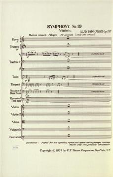 Sinfonie Nr. 19 op. 217 Vishnu von Alan Hovhaness 