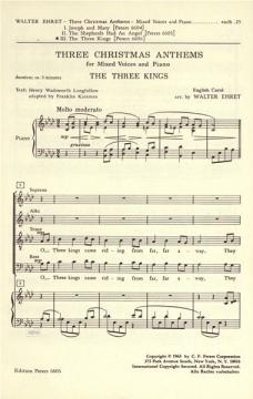 3 Christmas Anthems: The Three Kings (Walter Ehret) 