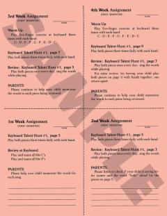 1st Semester Class Lesson Sheets 