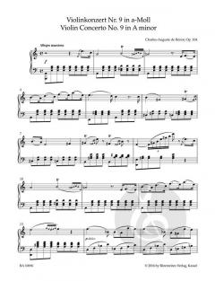 Violinkonzert Nr. 9 a-Moll op. 104 von Charles-Auguste de Beriot im Alle Noten Shop kaufen