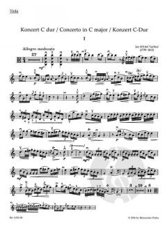 Konzert C-Dur von Johann Baptist Vanhal für Viola und Orchester im Alle Noten Shop kaufen