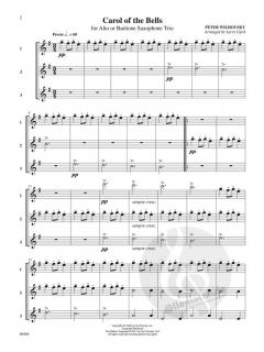 Carol of the Bells for Saxophone Trio (Peter J. Wilhousky) 