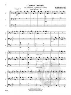 Carol of the Bells for Trombone, Euphonium, Bassoon, Cello or Bass Trio 