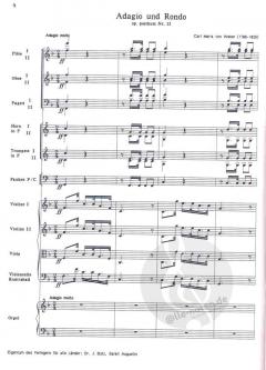 Adagio und Rondo op. posth. Nr. 15 von Carl Maria von Weber für Orchester und Orgel im Alle Noten Shop kaufen (Partitur)