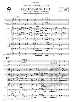 1. Konzert C-Dur von Franz Xaver Brixi für Orgel und Orchester im Alle Noten Shop kaufen (Partitur)