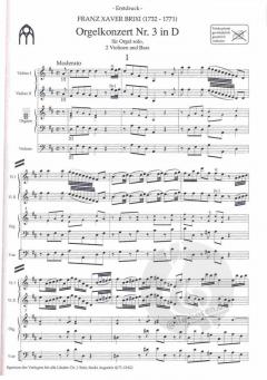 3. Konzert D-Dur von Franz Xaver Brixi für Orgel und Orchester im Alle Noten Shop kaufen (Partitur)