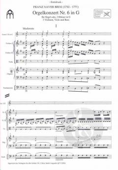 6. Konzert G-Dur von Franz Xaver Brixi für Orgel und Orchester im Alle Noten Shop kaufen (Partitur)