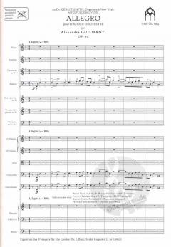 Allegro op. 81 von Alexandre Guilmant für Orgel und Orchester im Alle Noten Shop kaufen (Partitur)