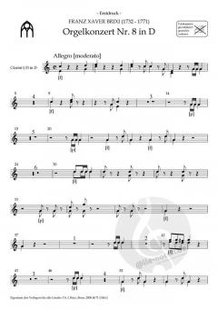 8. Konzert D-Dur von Franz Xaver Brixi für Orgel und Orchester im Alle Noten Shop kaufen (Partitur)
