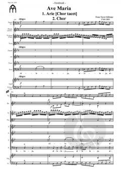 Ave Maria von Franz Xaver Süßmayr für Alt- oder Bass-Solo, Chor SATB, Orchester und Orgel im Alle Noten Shop kaufen (Partitur)