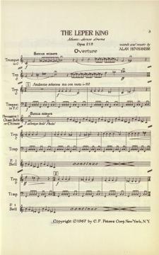 The Leper King (Music - Dance - Drama) op. 219 (Alan Hovhaness) 