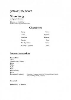 Siren Song von Jonathan Dove 