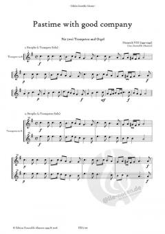 Pastime with good company von Henry VIII für 2 Trompeten und Orgel im Alle Noten Shop kaufen