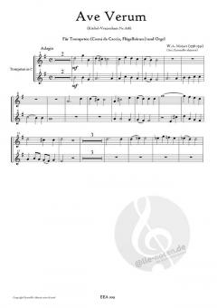 Ave Verum von Wolfgang Amadeus Mozart für 2 Trompeten und Orgel im Alle Noten Shop kaufen