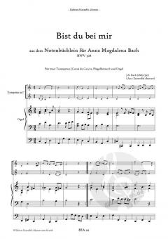 Bist du bei mir von Johann Sebastian Bach für 2 Trompeten und Orgel im Alle Noten Shop kaufen