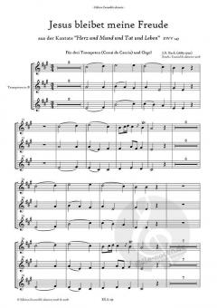 Jesus bleibet meine Freude von Johann Sebastian Bach für 3 Trompeten und Orgel im Alle Noten Shop kaufen