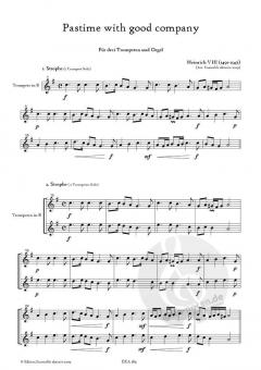 Pastime with good company von Henry VIII für 3 Trompeten und Orgel im Alle Noten Shop kaufen