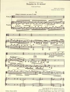 Sonata für Viola und Klavier von Ross Lee Finney im Alle Noten Shop kaufen - EP66254
