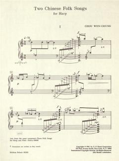 2 Chinesische Volkslieder von Wen-Chung Chou 