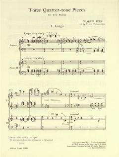 3 Vierteltonstücke von Charles Ives für 2 Klaviere im Alle Noten Shop kaufen