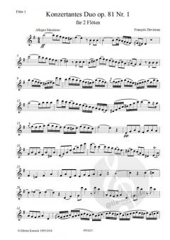 Konzertantes Duo op. 81 Nr. 1 von François Devienne für 2 Flöten im Alle Noten Shop kaufen