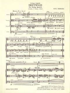 Driftwood von Paul Chihara für Violine, 2 Violen und Violoncello im Alle Noten Shop kaufen