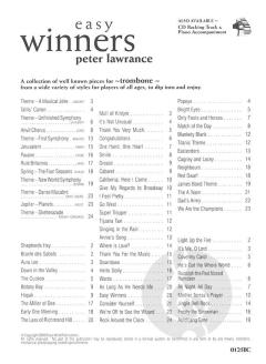 Easy Winners for Trombone - Bass Clef von Peter Lawrance 