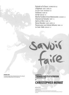 Savoir Faire for Trombone - Bass Clef von Christopher Mowat 