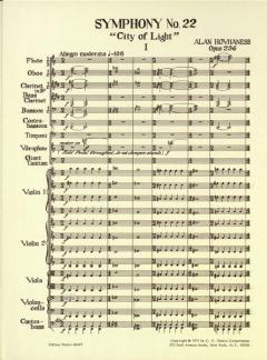 Sinfonie Nr. 22 op. 236 von Alan Hovhaness 
