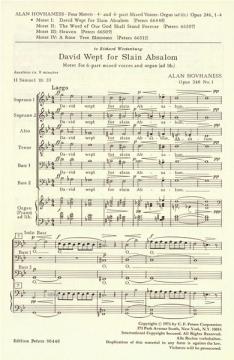 David Wept For Slain Absalom op. 246 Nr. 1 (Alan Hovhaness) 