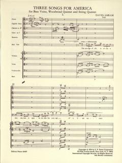 Songs For America von David Amram 