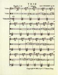 Trio Str op. 201 von Alan Hovhaness 