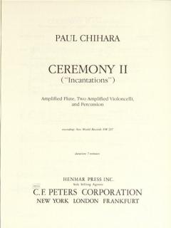 Ceremony II (Incantations) (Paul Chihara) 