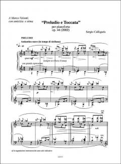 Preludio e Toccata Op. 44 von Sergio Calligaris 