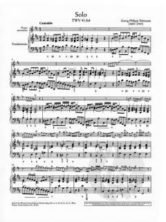 Sonate TWV 41:h4 von Georg Philipp Telemann für Flöte und Basso continuo im Alle Noten Shop kaufen