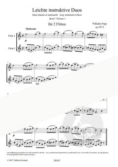 Leichte instruktive Duos op. 507/1 von Wilhelm Popp für 2 Flöten im Alle Noten Shop kaufen