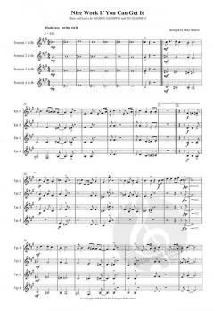 Nice Work If You Can Get It von George Gershwin für 4 Trompeten in B im Alle Noten Shop kaufen