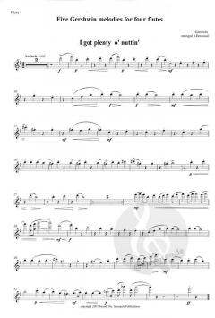5 Gershwin Melodies für 4 Flöten im Alle Noten Shop kaufen
