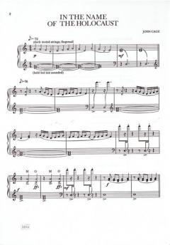 In The Name of The Holocaust von John Cage für päperiertes Klavier (1942) im Alle Noten Shop kaufen