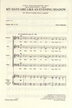 My Days Are Like An Evening Shadow (Arthur Berger) 