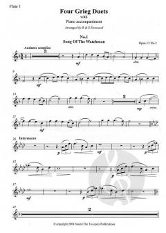 4 Duets von Edvard Grieg für Holzbläser Duo im Alle Noten Shop kaufen