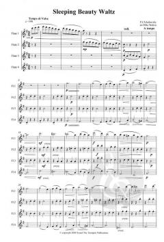 Sleeping Beauty Waltz von Pjotr Iljitsch Tschaikowski für 4 Flöten im Alle Noten Shop kaufen